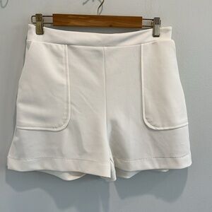 Good Luck Gem White Shorts Pull On High Rise Large
